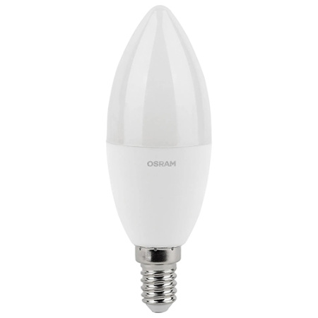 Лампа свеча свд Е14 10Вт 6500К 800лм B37 матовая Osram LED Value