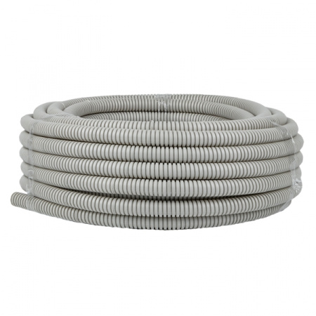 Труба гофра 20мм ПВХ 25м серый EKF 