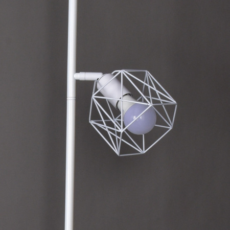 Торшер 2*60Вт E27 белый Готика