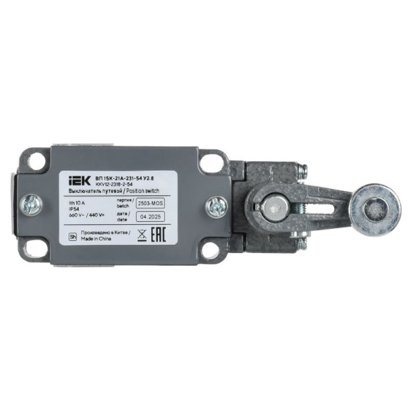 Выключатель концевой рычаг с роликом IP54 ВП 15К-21А-231-54 У2 IEK прямого действ.