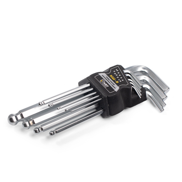 Набор ключей шестигранных HEX с шаром 1,5-10мм КШ-9 КВТ