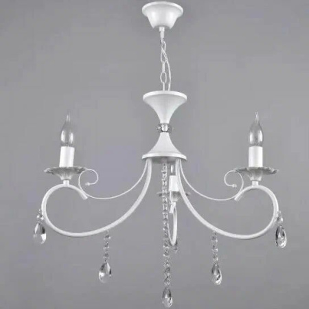 Светильник подвесной (люстра) 3*60Вт E14 белый Вуаль