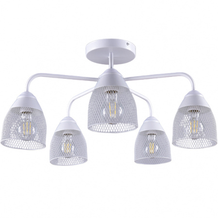 Светильник потолочный (люстра) 5*60Вт E27 белый 