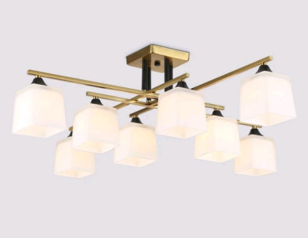 Светильник потолочный (люстра) 8*60Вт E27 медь