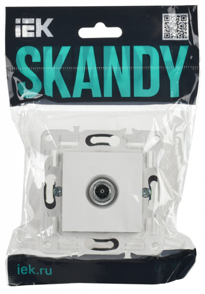 SKANDY Роз. TV оконечная SK-A12W арк. бел. IEK