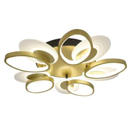 Светильник потолочный (люстра) свд 100Вт  7500лм золото/белый пульт диммер подсветка 