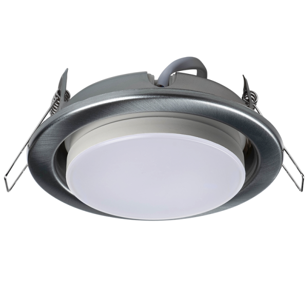 Светильник точечный GX53 круг хром матовый встраиваемый Jazzway