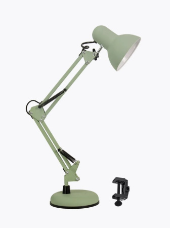 Светильник настольный 60Вт E27 фисташковый подставка/струбцина Ultra LIGHT