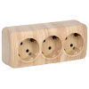 Глори сосна розетка открытая 3-мест заземление IP20 