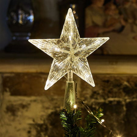 Фигура свд "Звезда" 15см 10свд теплый белый IP20 на елку, на батарейках (не в компл.)