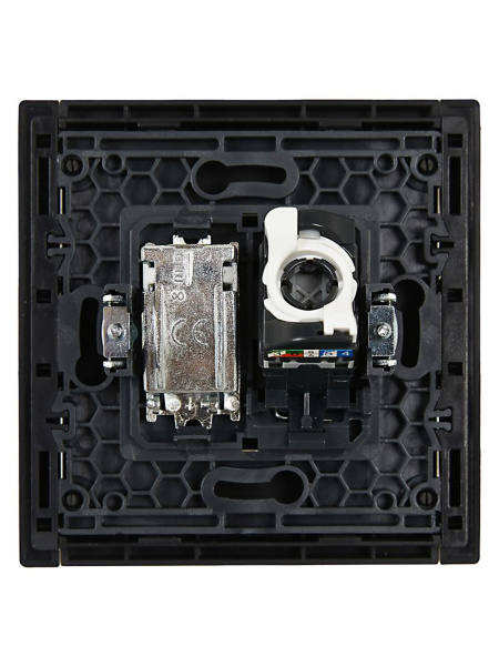 Фортепиано черный механизм RJ45+TV скрытая 2-ая 