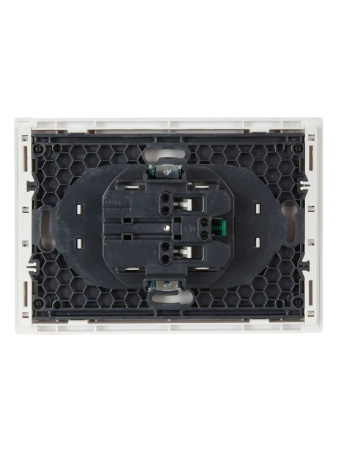 Фортепиано белый розетка скрытая 2-мест заземление шторки IP20 