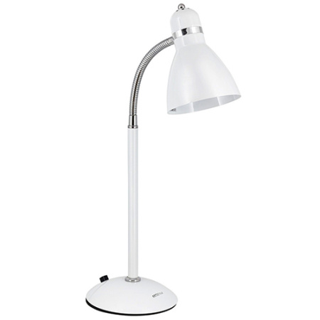Светильник настольный 60Вт E27 белый подставка h-62см