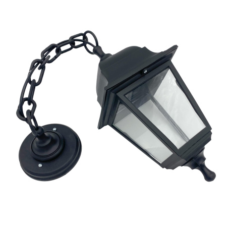 Светильник садово-парковый подвесной 60Вт E27 пластик черный IP44 4х гранный