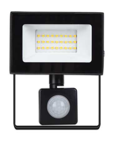 Прожектор свд 30Вт 6500К 2400лм черный IP65 110° Luma EKF датчик движения
