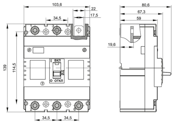 Автомат 3Р 250А 25кА ВА44-35 IEK