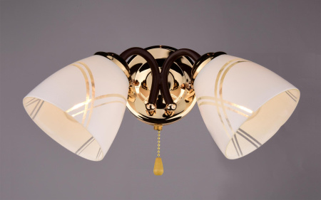 Светильник настенный (бра) 2*40Вт E27 коричневый/золото Россвет