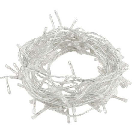 Гирлянда нить 10м зеленый 100свд с контроллером IP20 прозрачный провод 8режимов