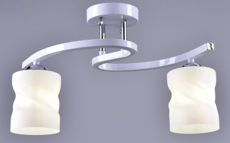 Светильник потолочный (люстра) 2*40Вт E27 белый/хром