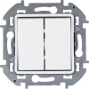 Инспириа белый переключатель 2кл с подсветкой скрытая 10А IP20