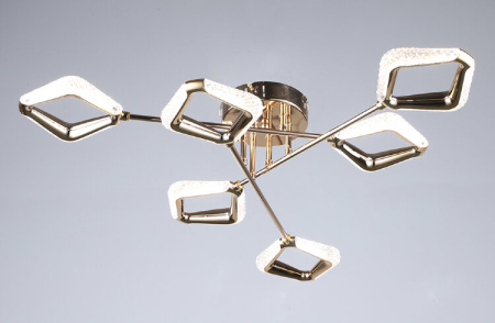 Светильник потолочный (люстра) свд 72Вт  5400лм золото/белый пульт диммер 