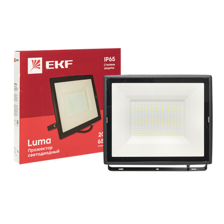 Прожектор свд 200Вт 6500К 16000лм черный IP65 110° Basic EKF 
