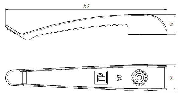 Держатель кабеля односторонний 0-10мм пластик черный ПРОМРУКАВ 20шт