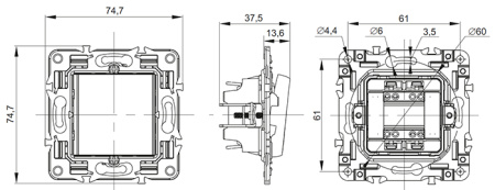 SKANDY Выключ. 1-кл. с инд. 10А SK-V07W арк. бел. IEK