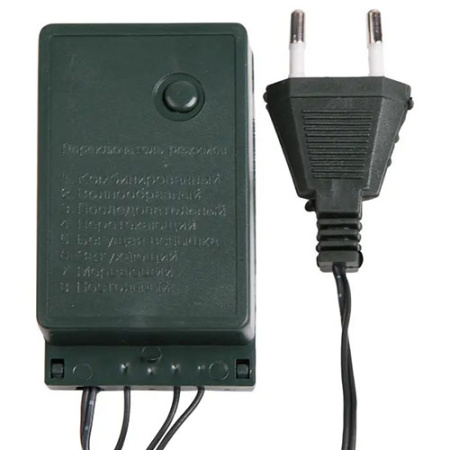 Гирлянда нить 20м белый 160свд с контроллером IP20 зеленый провод 8 режимов