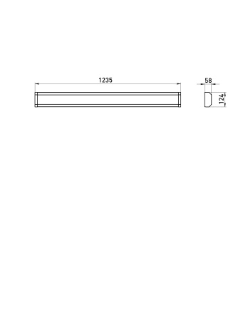 Светильник ДПО 2*1200мм прозрачный 1235*124*58мм IP20 DPO B ЭРА без ламп