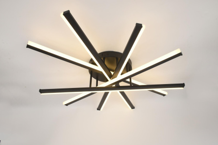 Светильник потолочный (люстра) свд 110Вт 3000К-6000К 3914лм черный пульт диммер