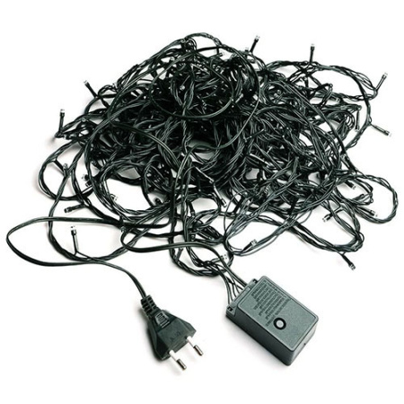 Гирлянда нить 5м синий 50свд с контроллером IP20 зеленый провод 8 режимов