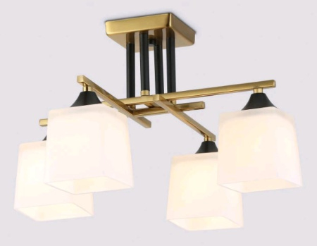 Светильник потолочный (люстра) 4*60Вт E27 медь