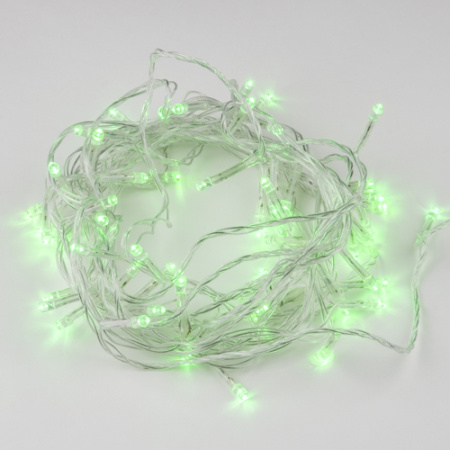 Гирлянда нить 5м зеленый 50свд с контроллером IP20 прозрачный провод 8 режимов