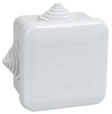 Коробка распаячная ОП 70х70х40 IP44 КМ41236 (4 гермоввода) IEK