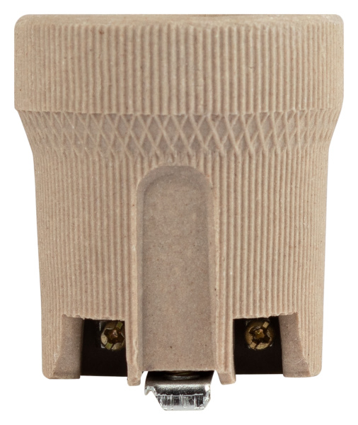 Патрон подвесной E27 керамика белый ЭРА с держателем