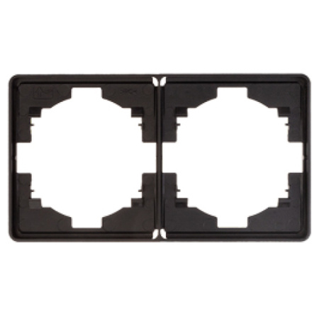 MIELE ROUND Рамка 2-постовая черная KRANZ