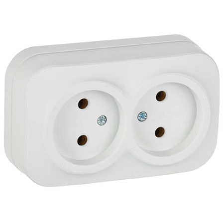 GLORY Роз. 2-я без з/к/ш о/у 10А РС22-2-ХБм бел. м. IEK