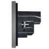 Фортепиано сталь розетка скрытая 1-мест заземление шторки USB IP20 3,1А