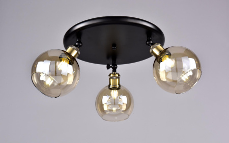 Светильник потолочный (люстра) 3*40Вт E27 черный