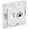 Сканди арктический белый  розетка RJ45+TV оконечная скрытая 2-ая кат.5E