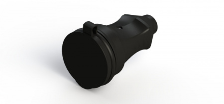 Розетка переносная 16А черный каучук IP44 Systeme Electric