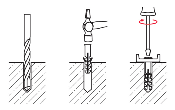 Площадка монтажная с отверстием 22*16мм 6,4мм белый Fortisflex 100шт