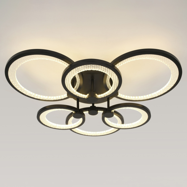 Светильник потолочный (люстра) свд 117Вт 3000К-6500К 9500лм черный пульт