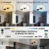 Светильник настенно-потолочный свд 80Вт RGB круг белый/хром  пульт ДУ Estares музыкальная, API