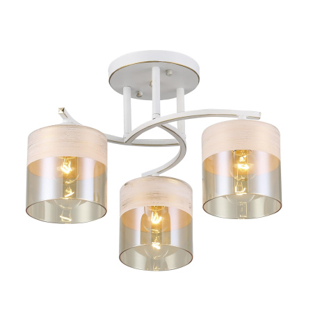 Светильник потолочный (люстра) 3*40Вт E27 белый/патина 