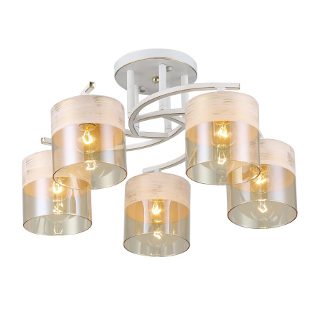 Светильник потолочный (люстра) 5*40Вт E27 белый/патина 