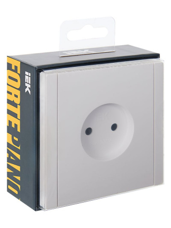 Фортепиано белый розетка скрытая 1-мест IP20 