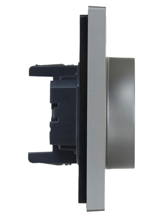 Фортепиано сталь розетка скрытая 2-мест заземление быстрозажим. клем. IP20 