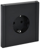 Фортепиано черный механизм розетки скрытая 1-мест заземление IP20 